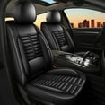 thumbnail image 1 of JIAMAOXIN Car Seat Covers Full Set for Kia Forte 2010-2024, Faux Leather Waterproof Anti-Slip Protector (5 Seats, Black), 1 of 8