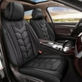 thumbnail image 1 of JIAMAOXIN Faux Leather Seat Covers for Cars SUV Super Breathable Universal Automotive Seat Covers Fit for Most Sedans (5 Seats,Black), 1 of 5