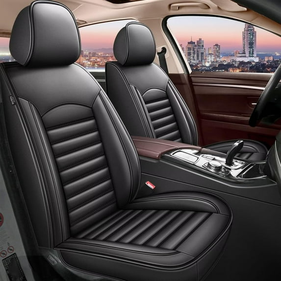 JIAMAOXIN Full Set Car Seat Covers, 5 Seats Fuax Leather Seat Covers Protector for Chevrolet Trailblazer 2021-2024 (5 Seats, Black)
