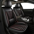 thumbnail image 1 of JIAMAOXIN Full Set Seat Covers Fit for Kia Optima 2010-2020 Faux Leather Embroidery Car Seat Cover Set for Optima (5 Seat, Redline), 1 of 9