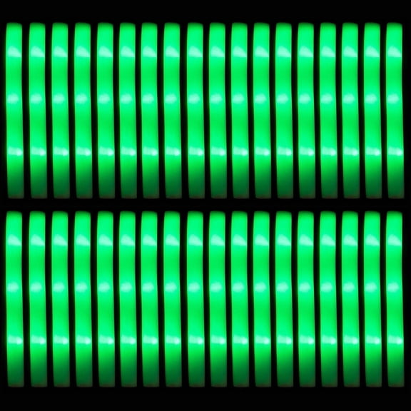 JIAN YA NA 100PCS LED Light up Foam Sticks, 18 inch Flashing Glow Sticks for Rave Party Concert Wedding (Green)