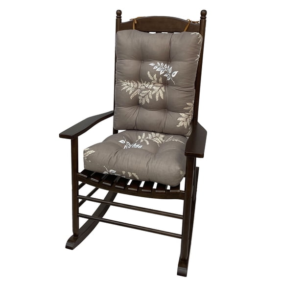 JIAN YA NA 2 Piece Set Non-Slip Rocking Chair Cushions with Thick Padding Includes Seat Pad & Back Pillow with Ties for Living Room Rocker