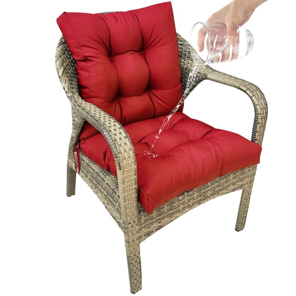 JIAN YA NA 42x21 inches Outdoor Patio Deck Dining Chair Cushions High Back Patio Rattan Seat Pad