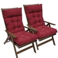 thumbnail image 1 of JIAN YA NA Adirondack Chair Cushion, Waterproof Indoor Outdoor High Back Rocking Chair Mat Seat Pad, 49.2''L x 21.6''W x 3''T, Burgundy, 2 Count, 1 of 10