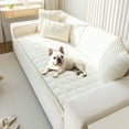 thumbnail image 1 of JIAN YA NA Anti Slip Couch Covers Sofa Mat, Thickened Corduroy Furniture Protector Mat, Washable Sofa Slipcover Dogs Pets Bed Pad (Milky White, 90x160cm), 1 of 15