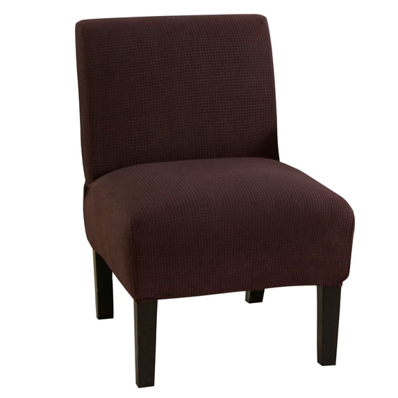 JIAN YA NA Armless Accent Chair Covers Velvet Stretch Slipcovers Furniture Protector Covers for Living Room Home Hotel