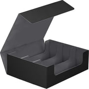 JIAN YA NA Card Deck Case for Trading Cards 1800+, 3-Row Trading Card Storage Box with 5 Card Dividers, Card Deck Box for MTG TCG Sports Card Black