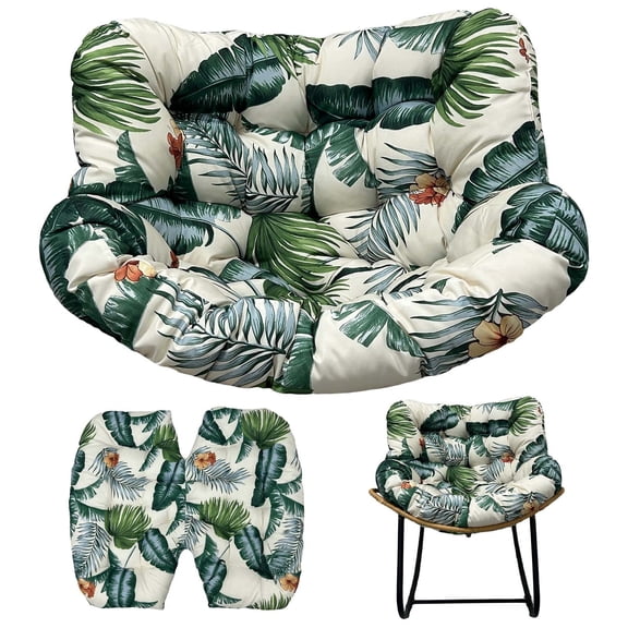 JIAN YA NA Double Hanging Egg Chair Cushion, Outdoor Rocking Chair Cushions, Waterproof Oxford Fabric Seat Pads for Papasan Chair, Hammock, Swing Chair (Hawaii)