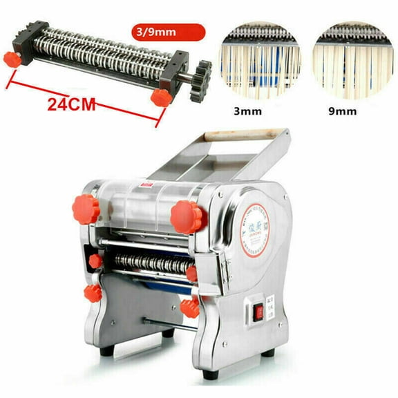 JIAN YA NA Electric Noodle Machine Dumpling Skin Pasta Press Maker Commercial Home (#C# Length 24cm,Width 3mm/9mm)