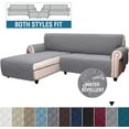 thumbnail image 1 of JIAN YA NA L-Shape Sofa Slipcover Sectional 3 Seater Chaise Cover Pet Dogs Couch Protector  (Light Gray,X-Large), 1 of 8