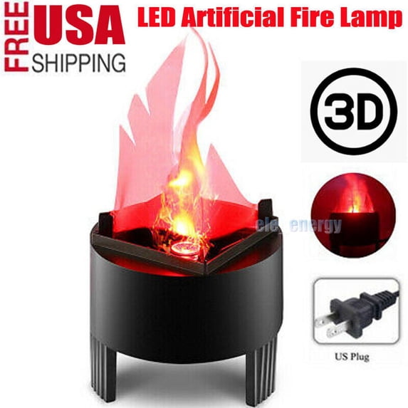 JIAN YA NA LED Artificial Fire Lamp Fake Flame 3D Fire Campfire Centerpiece Torch Light for Christmas New Year Club Decor