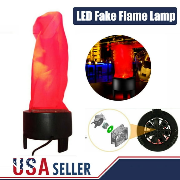 JIAN YA NA LED Fake Flame Lamp Torch Light Fire Pot Bowl Halloween Xmas Prop Party Decor