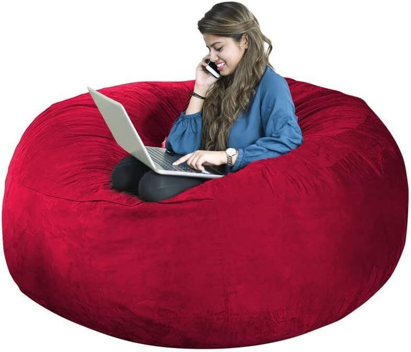 JIAN YA NA Large Bean Bag Chairs Adults Couch Lazy Lounger Sofa Toy Storage 【Only Cover
