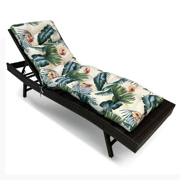 JIAN YA NA Lounge Chaise Chair Cushion Outdoor Indoor Seating Cushions Rocking Chair Padded with Ties (Hawaiian)