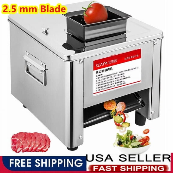 JIAN YA NA Meat Cutter Machine 2.5MM Balde Commercial Electric Meat CE Approved for Kitchen Supermarket Lamb Beef Chicken