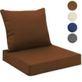 thumbnail image 1 of JIAN YA NA Outdoor Deep Seat Cushion Set,  Waterproof Patio Furniture Cushion Pads, 19x19in, Brown, 1 of 10