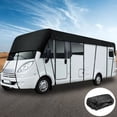 thumbnail image 1 of JIAN YA NA RV Roof Cover, Waterproof Oxford Fabric Caravan Top Cover, Outdoor Anti-falling Leaves Sunshade for Motorhome, Caravan, RV & Trailer (Black, 31x9.8ft), 1 of 19