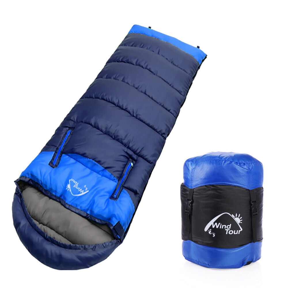 JIAN YA NA Sleeping Bags for Adults Kids Boys Girls Backpacking Hiking Camping Waterproof Indoor Outdoor Use Portable Lightweight(Bule，Right)
