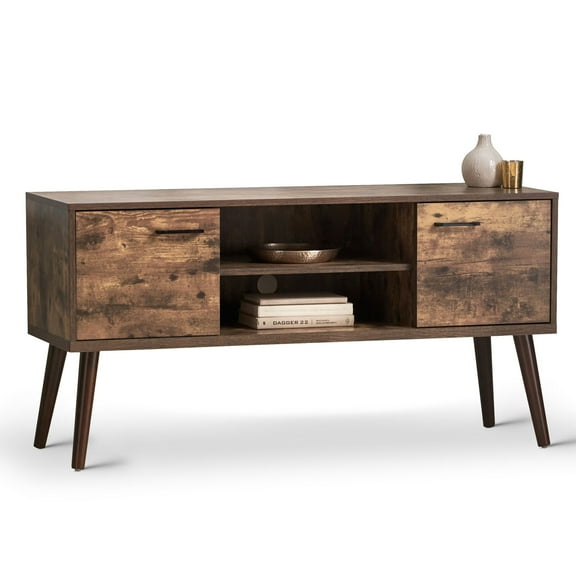 JIAN YA NA TV Stand Console Unit Cabinets Media Television Table w/ Storage Cabinets