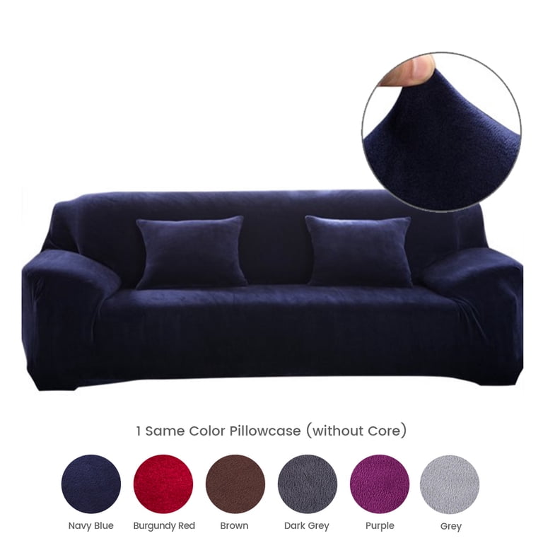 CJC 1/2/3/4 Seater Couch Sofa Slipcover Protector Velvet Stretch Plush