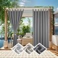 thumbnail image 1 of JIAN YA NA Waterproof Outdoor Curtains for Patio, Premium Thick Privacy Weatherproof Grommet Outside Curtains for Porch, Pergola, Cabana, 2 Panel, 52W x 108L inch, Gray, 1 of 13