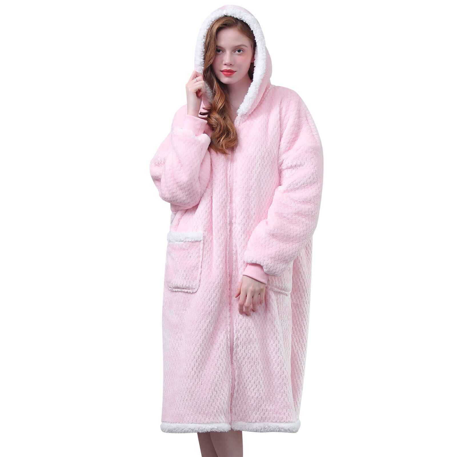 JIAN YA NA Wearable Blanket Oversized Winter Warm Blanket Hoodie