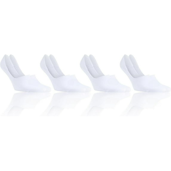JIANFANG Cotton Socks with SEAMLESS TOE & SOFT AND LIGHTWEIGHT - ANTI-SLIP CUFF for Men and Women Moisture-Wicking - 4 Pack