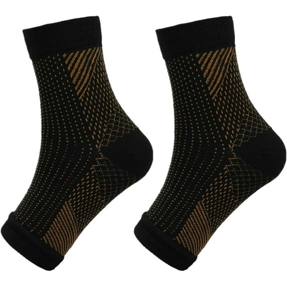 JIANFANG Support 1Pair Socks Ankle Protector Compression Foot Sleeve Support Brace Socks Exercise Sports Ankle Brace(6,S/M)