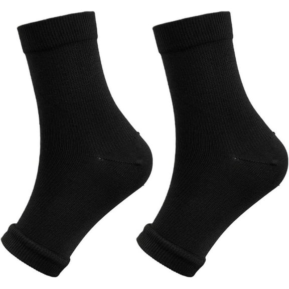 JIANFANG Support 1Pair Socks Ankle Protector Compression Foot Sleeve Support Brace Socks Exercise Sports Ankle Brace(6,S/M)