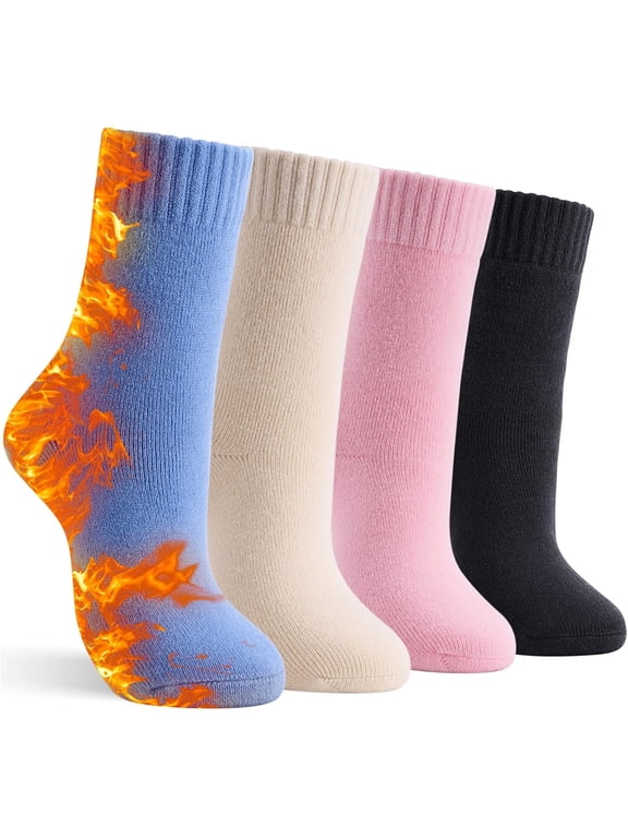 2 Pairs Chunky Knit Mid-Calf Socks with Fold-Over Cuff, Wide Stripe Design for Winter, Y2K&Dance & Boots