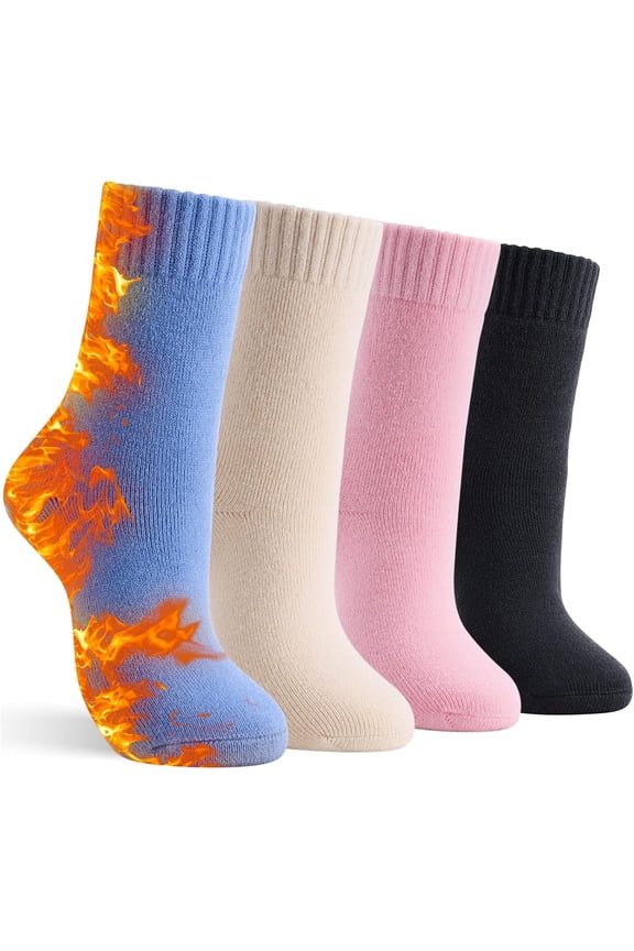 2 Pairs Chunky Knit Mid-Calf Socks with Fold-Over Cuff, Wide Stripe Design for Winter, Y2K&Dance & Boots