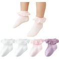 thumbnail image 1 of JIANFANG Toddler Lace Socks Girls Ruffle Eyelet Frilly Princess for Baby Little Kids, 1 of 9