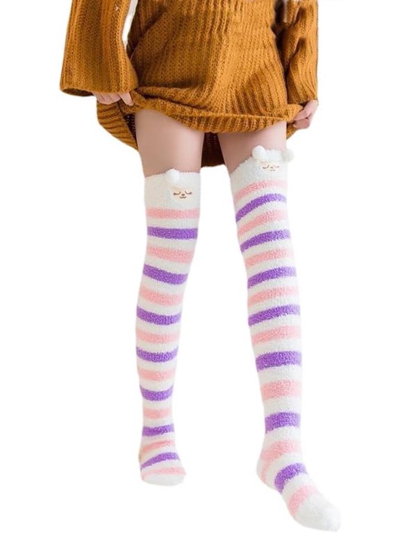 Wool Socks Female Winter Warm Sock Thicker Solid Sheep Wool Knitted Against Cold Snow Thermal Long