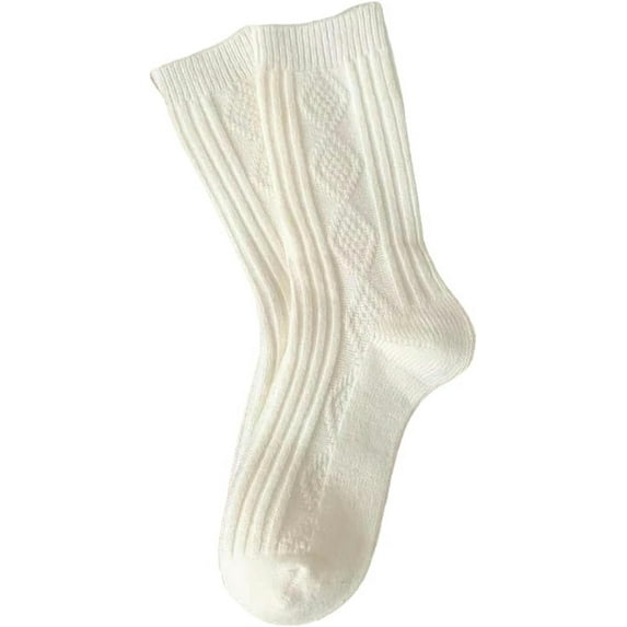 JIANFANG Wool Socks Female Winter Warm Sock Thicker Solid Sheep Wool Knitted Against Cold Snow Thermal Long