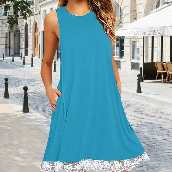 JIANJIA Casual Dresses For Women Baggy Dress Daily-Wear