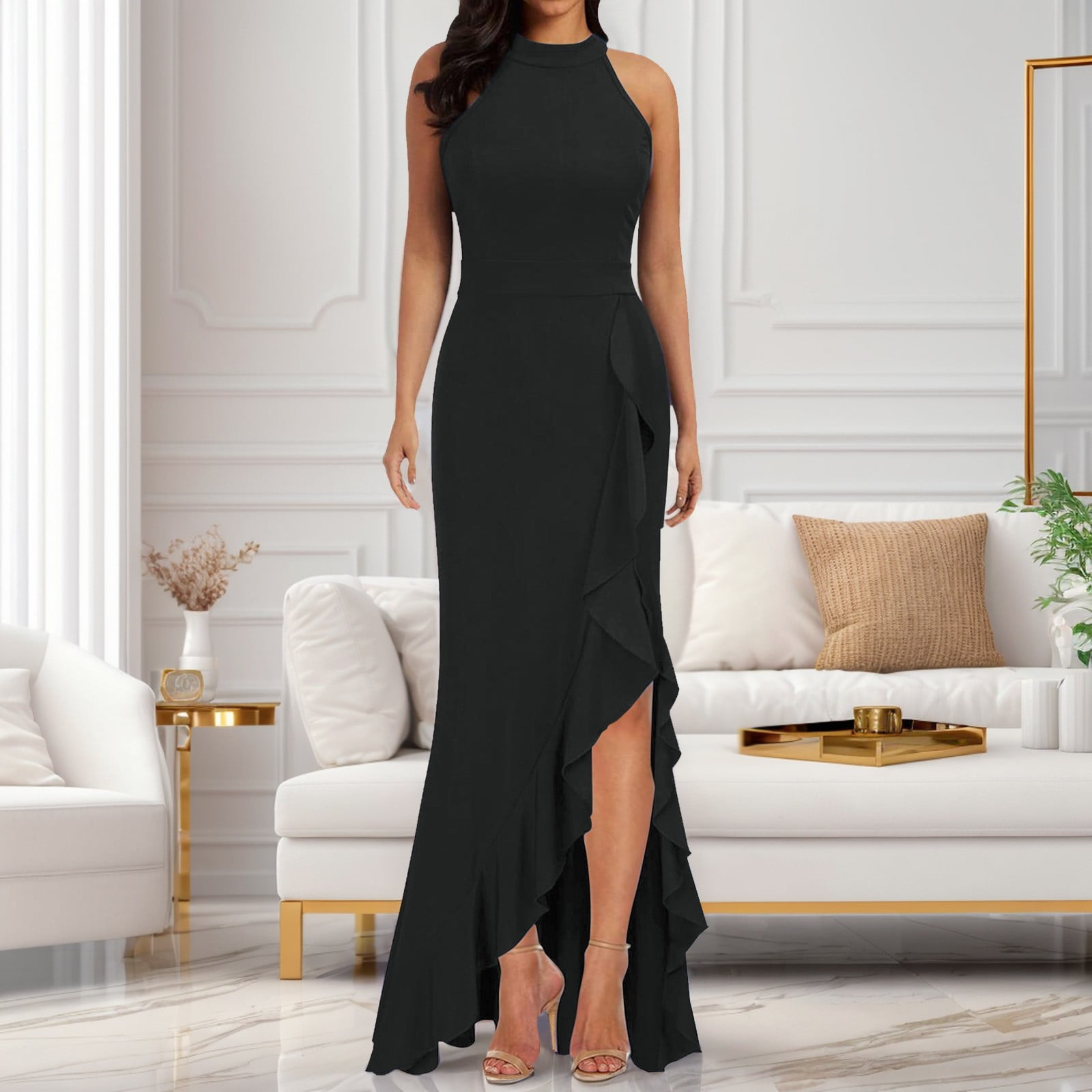 green emerald velvet dress Beaded Fitted V-Neck Slit Gown by Rachel Allan 70915 Periwinkle / 4