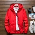thumbnail image 1 of JIANJIA Mens Coats And Jackets Solid Color Hooded Long Sleeve Lightweight Breathable Cardigan Autumn Winter Outerwear Holiday Wear, 1 of 3