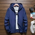 thumbnail image 1 of JIANJIA Mens Coats And Jackets Solid Color Hooded Long Sleeve Lightweight Breathable Cardigan Autumn Winter Outerwear Sportwear, 1 of 3