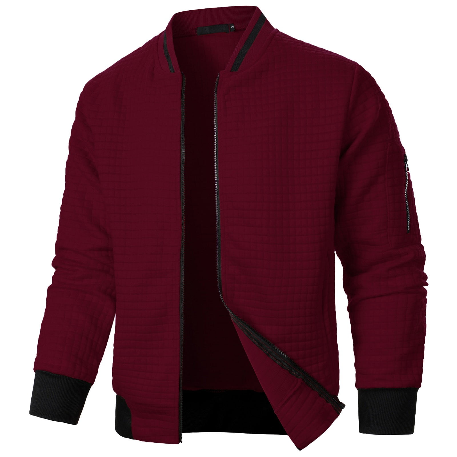 Square D Jacket JIANJIA Mens Coats And Jackets Solid Color Long Sleeve Square Plaid ...
