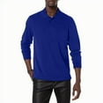 thumbnail image 1 of JIANJIA Mens Polo Shirts Solid Color Lapel Long Sleeve Fashion Casual Autumn Winter Tops Streetwear, 1 of 1