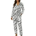 thumbnail image 1 of JIANJIA Pajamas For Women Set Plaid Print Lapel Long Sleeve Button Tops With Pants Two Piece Loungewear Sleepwear, 1 of 8
