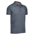 thumbnail image 1 of JIANJIA Polo Shirts For Men Solid Color Lapel Short Sleeve Elastic Loose Casual Quick Drying Training Pullover Tops Activewear,Gray,M, 1 of 4