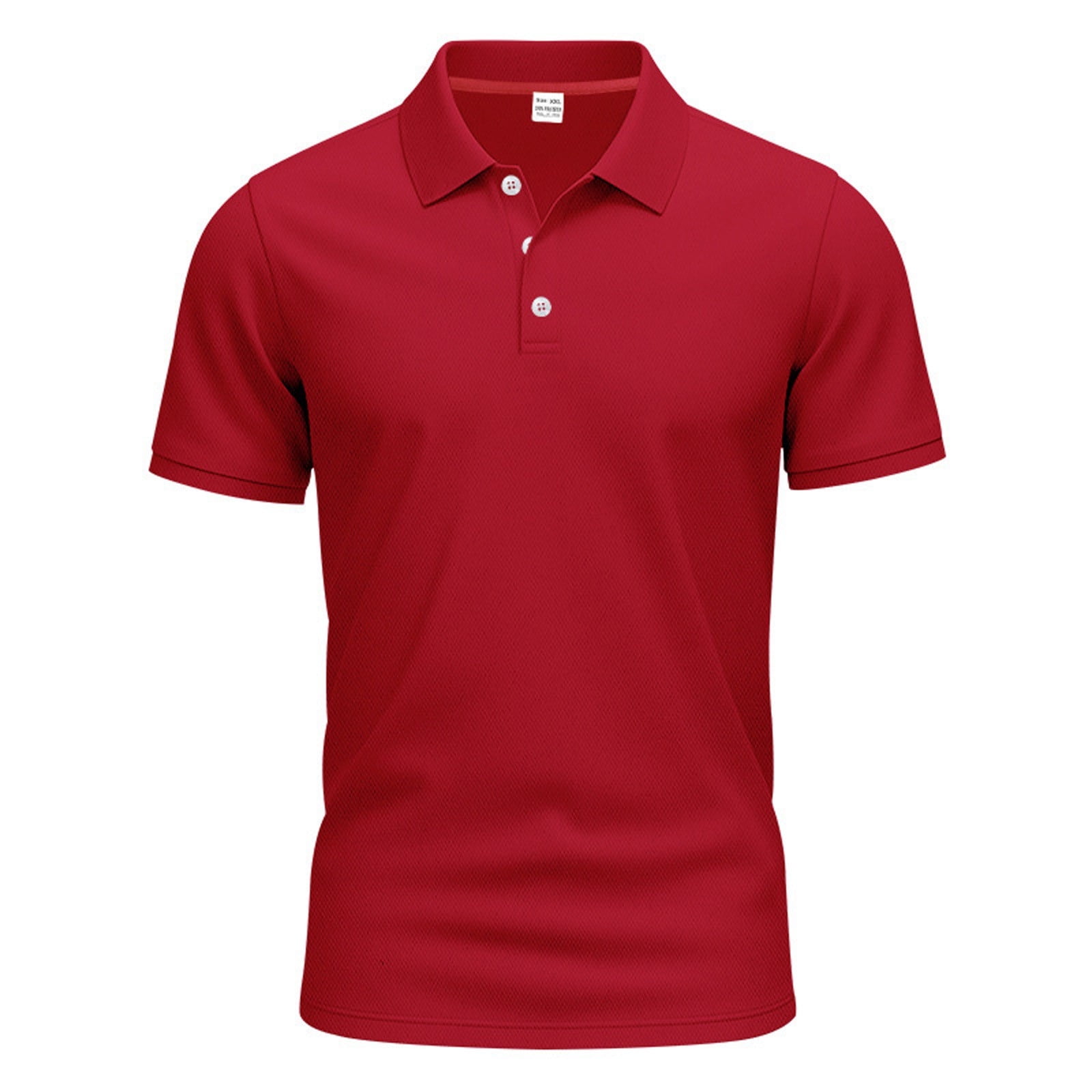 JIANJIA Polo Shirts For Men Solid Color Lapel Short Sleeve
