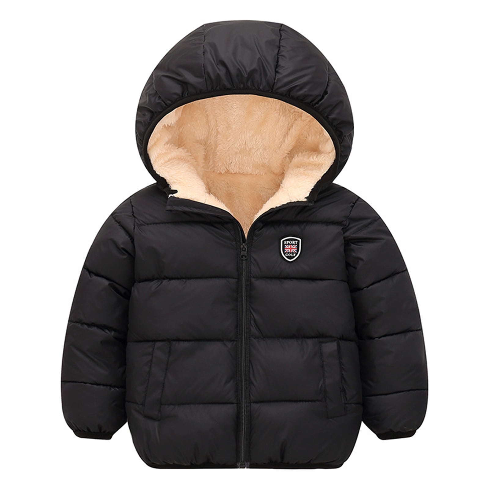 Toddler Boys Coat Outerwear Solid Color Long Sleeve Coat Outdoor
