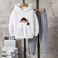 thumbnail image 1 of JIANJIA Toddler Boys Outfit Sets Christmas Letter Print Long Sleeve Hoodie Tops With Pants 2Pcs Outwear, 1 of 6