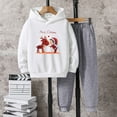 thumbnail image 1 of JIANJIA Toddler Boys Outfit Sets Christmas Reindeer Cartoon Print Long Sleeve Hoodie Tops With Pants 2Pcs Daily-Wear, 1 of 6