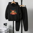 thumbnail image 1 of JIANJIA Toddler Boys Outfit Sets Christmas Reindeer Print Hooded Long Sleeve Tops With Pants 2Pcs Outwear, 1 of 4