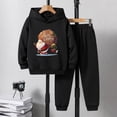 thumbnail image 1 of JIANJIA Toddler Boys Outfit Sets Christmas Santa Print Long Sleeve Hoodie Tops With Pants 2Pcs Daily-Wear, 1 of 3