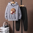 thumbnail image 1 of JIANJIA Toddler Boys Outfit Sets Christmas Santa Print Long Sleeve Hoodie Tops With Pants 2Pcs Outwear, 1 of 6