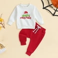thumbnail image 1 of JIANJIA Toddler Boys Outfit Sets Long Sleeve Cartoon Print Shirt Tops With Pants Activewear, 1 of 5